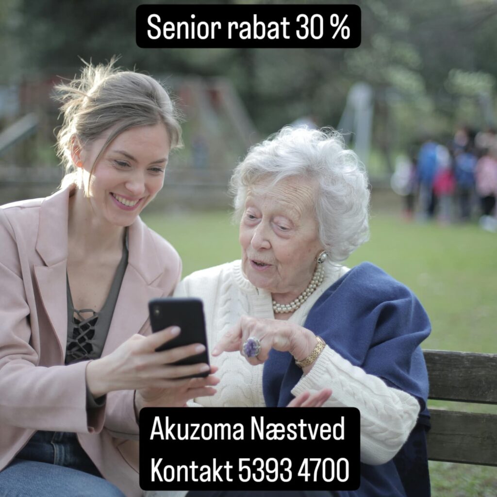 Senior-rabat hos AkuZoMa – 30 % rabat for dig over 65 år i Næstved og Menstrup